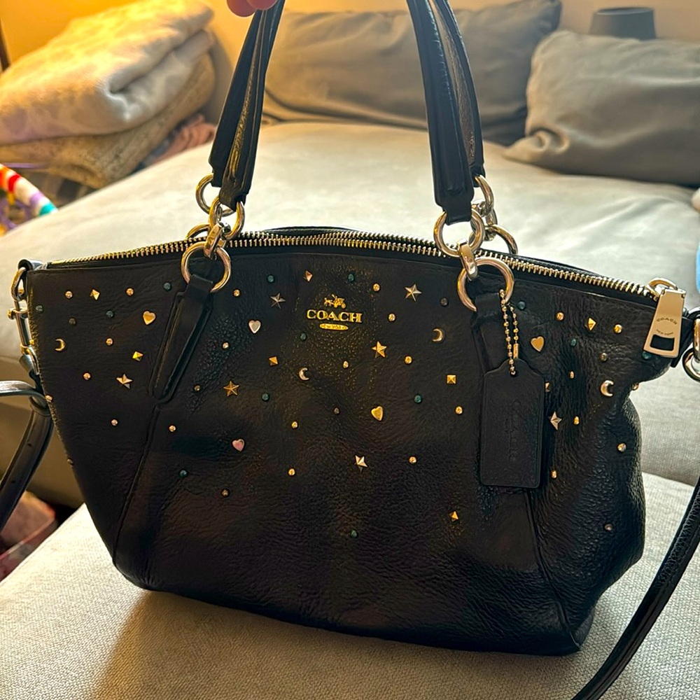 Coach star and hearts arm purse